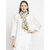 Get Wrapped Ivory Printed Scarves with Tassels for Women