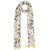 Get Wrapped Ivory Printed Scarves with Tassels for Women