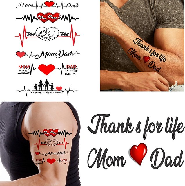Mom dad || tattoo || mom dad with heartbeat tattoo || tattoo artist | Mom  dad tattoos, Rip tattoos for dad, Sorry mom tattoo