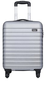 Safari Sonic 55 cms Anti Scratch Polycarbonate Hardsided Cabin Luggage (Silver, 55)