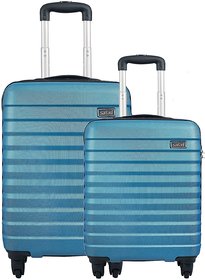 Safari Sonic Hard-Sided Polycarbonate Luggage Set of 2 Trolley Bags (55 & 65 cm) (Blue)