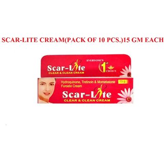                       Scar-Lite Cream For Clear Clean Skin (Pack Of 10 pcs)15 gm each                                              