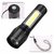 Karnavati Mini Aluminium Zoomable Flashlight XPE+COB LED Torch Lamp Penlight AA 4 Modes (Black, Rechargeable)