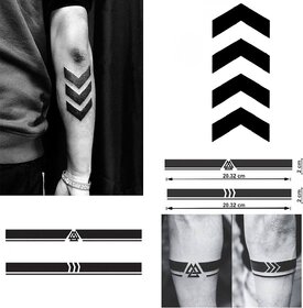 Famous Triangle Hand Band With Liam Payne Arrow Tattoo Combo   Waterproof Men and Women  Temporary body Body T