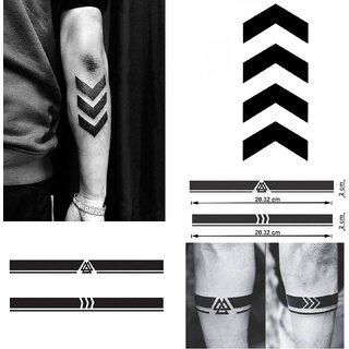 Famous Triangle Hand Band With Liam Payne Arrow Tattoo Combo   Waterproof Men and Women  Temporary body Body T
