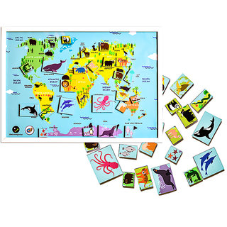                       ilearnngrow - Animals found in the Continent Magnetic board                                              