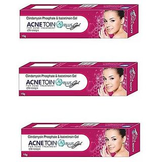                       AcneToin Plus Gel For Acne ( Pack of 3 pcs.) 15 gm each                                              