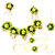 Trendchicks Fabric Flower Jewellery Set for Women  Girls (Yellow , Green)