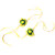 Trendchicks Fabric Flower Jewellery Set for Women  Girls (Yellow , Green)
