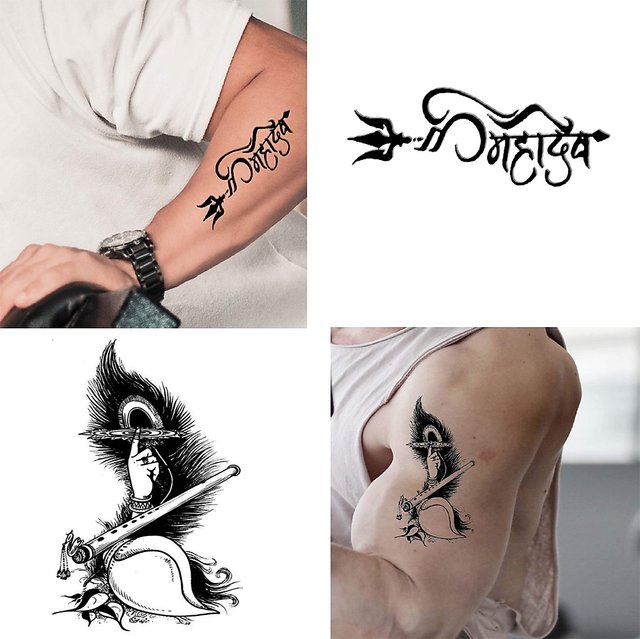 Harsh Tattoos - Om with Trishul and Mahadev name …tattoo... | Facebook
