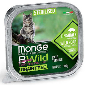 B-Wild Grain Free Pate Sterlised Wild Boar with vegetables for Cats-100gm(Pack of 5)