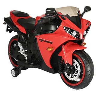 Babyhug Battery Operated Three Wheeler Mini R1 Bike With Music & Light - Red