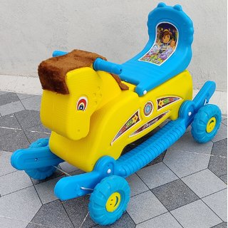                       OH BABY BABY PLASTIC mangoli  HORSE WITH ROCKING FUNCTION AND RUNNING RIDE ON  WITH AMAZING COLOR  (assembly videohttps                                              