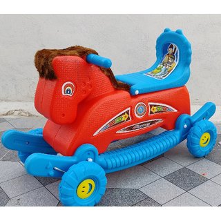                      OH BABY BABY PLASTIC mangoli  HORSE WITH ROCKING FUNCTION AND RUNNING RIDE ON  WITH AMAZING COLOR  (assembly videohttps                                              