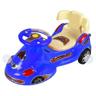                       OH BABY' BABY  MAGIC CAR WITH MULTICOLOR RIDE ON CAR WITH LIGHT AND MUSIC WITH BACK SUPPORT 80 KG WEIGHT CAPACITY FOR GI                                              