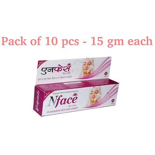                       N face Skin Fairness Cream Removing Scars Marks (PACK OF 10 PCS )15 gm                                              