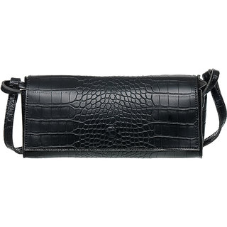 MINISO Black Sling Bag Fashion Chain Scarf Crossbody Bag (Black) Black -  Price in India