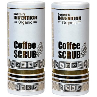                       Doctor's Invention Organic Coffee Scrub With Brown Rice Extract, Pack of 2 (50gm Each)                                              