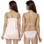 Nivcy Women Solid Satin Nightwear set's Peach Medium