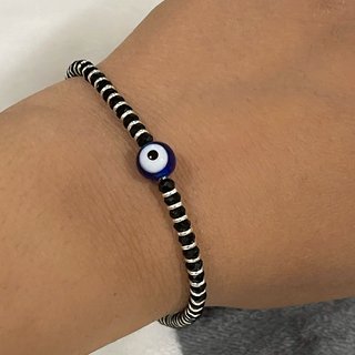                       Evil Eye Nazariya with Black Crystals  Bracelet for Women & Girls                                              