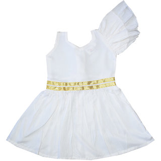 Flora Self Design Rayon Baby girls  Girls Frocks