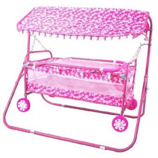 'Oh Baby- Baby  multicolor - best on super quality IRON PIPE cradles and bassinet'- (JHULLA and PALNA),crib cum stroller
