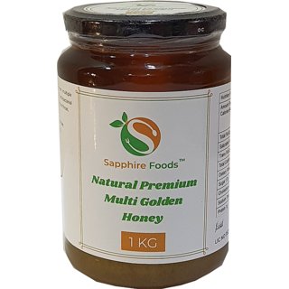                       Sapphire Food Natural Fresh Premium Quality Multi Golden Honey-1 Kg                                              