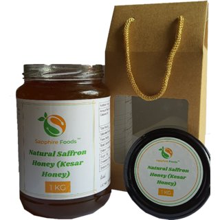                       Sapphire Food Natural Fresh Premium Quality Saffron Honey (Kesar Honey) -1 Kg                                              