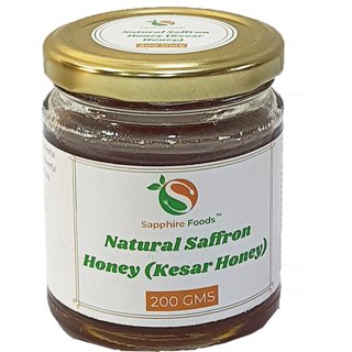                       Sapphire Food Natural Fresh Premium Quality Saffron Honey (Kesar Honey) -200 Grm                                              