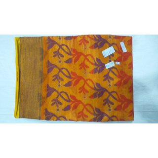                       MAA DURGA TRENDY BOUTIQUE COLLECTION Women's Tant Saree Color Yellow -multicolor                                              