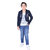 Kid Kupboard Cotton Full-Sleeves Jackets for Kids Boy's (Dark Blue)