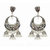 Oxidised Classic Jhumkas With White Pearls