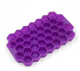 Flexible Silicone Honeycomb Design Ice Cube Tray (Color Assorted)