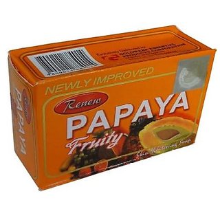 Renew Papaya Fruity Soap For Skin Whitening 1Pc (135 g) Renew Papaya Fruity Soap For Skin Whitening 1Pc (135 g)