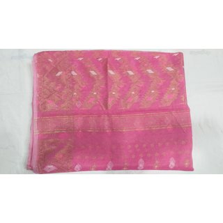                       MAA DURGA TRENDY BOUTIQUE COLLECTION Women's cottom Saree color Pink                                              