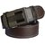 Sunshopping Men's Black And Brown Leatherite Auto Lock Buckle Belt (Pack Of 2)