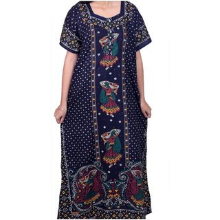 Cotton Printed Maxi Night Gown 