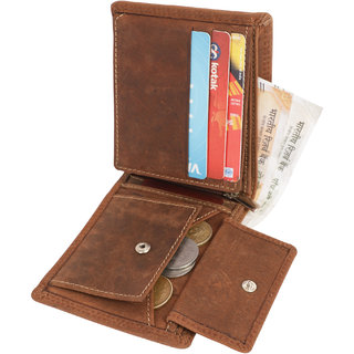                       Fronto Men khaki brown genuine leather wallets , unisex wallet , gift wallet , men's wallet, low price wallet                                              