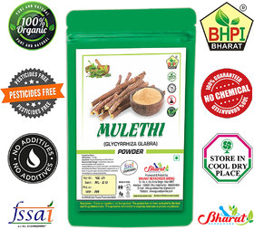 BHARAT Organic Licorice Root Powder - Mulethi Powder (Glycyrrhiza Glabra)/Yastimadu Powder 400gm