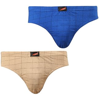                       SOLO Mens NEO-Tech Wrapper Fabric - Ultra Soft Modern Cotton Brief - Checks Box Design                                              
