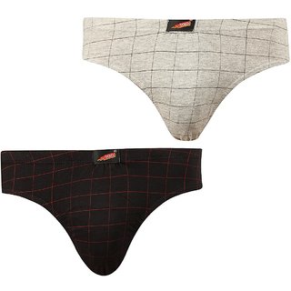                       SOLO Mens NEO-Tech Wrapper Fabric - Ultra Soft Modern Cotton Brief - Checks Box Design                                              