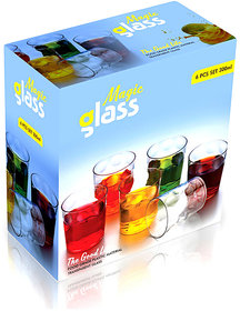 Multi Purpose Unbreakable Drinking Glass Set of 6 Pieces, ABS Poly Carbonate Plastic,300 ml Capacity Each, Clear Glass