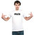 UDNAG Unisex Round Neck Graphic 'Hashtag | hustle' Polyester T-Shirt White