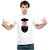 UDNAG Unisex Round Neck Graphic 'Beared | How you doing' Polyester T-Shirt White