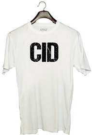 UDNAG Unisex Round Neck Graphic 'CID' Polyester T-Shirt White