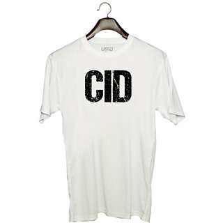 UDNAG Unisex Round Neck Graphic 'CID' Polyester T-Shirt White