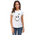 UDNAG Unisex Round Neck Graphic 'Smiley' Polyester T-Shirt White