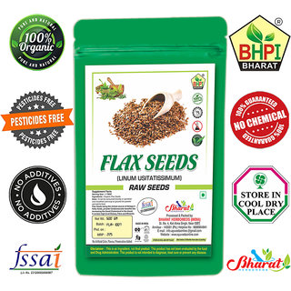                      BHARAT Flax Seeds Raw (Alsi) Seeds 500 Gm                                              