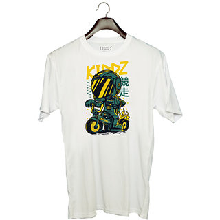                       UDNAG Unisex Round Neck Graphic 'Toy | Kidzz toy' Polyester T-Shirt White                                              