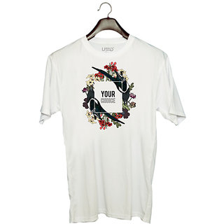                       UDNAG Unisex Round Neck Graphic 'Flower birds your choice' Polyester T-Shirt White                                              